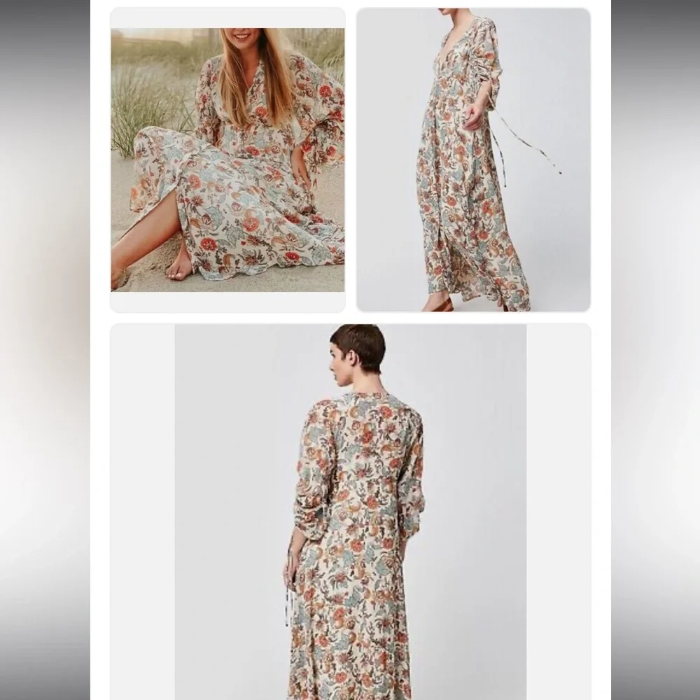 Free People Earthfolk Floral Maxi Dress XS